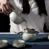 Teaware Sets Tea Set Household Simple Open Piece Ru Kiln Teapot Taiwan Cup Office Ceramic