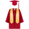 Clothing Sets Kindergarten Schoolchild Graduation Uniform Gown Cap Unisex Costume School Ceremony Baccalaureate