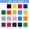 Naklejki okienne 20pcs/zestaw PVC Readhezyjne przenoszenie ciepła Film Kolorowe filmy dekoracyjne prasowanie