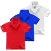 MENINOS MENINOS Polo Camisas Crianças Camiseta curta Camiseta Bloups Solid Color Summer 2 a 8 anos Crianças Casual 240325