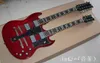 6strings and 12 strings double neck sg400 shop custom SG electric guitar in red color3541858