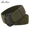 Belts Maikun bimetallic buckle elastic nylon elastic mens fashion casual belt canvas woven beltC240407