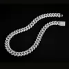 Testeur de réussite Gra Vvs Moissanite Baguette diamant Miami, nouveau Design de chaîne en argent pour hommes, collier 16mm, chaîne à maillons cubains hip hop