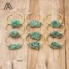 Bangle Raw Malachite Mineral Chunky Bangles Healing Natural Malachites Open Cuff Bracelets Handmade Wire Wrap Jewelry Men Women Gifts