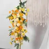 Fiori decorativi 100 cm Centrotavola da tavolo da tavolo per fiore di rosa artificiale
