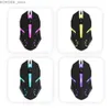 Camundongos 1pc Game USB Mouse 4-Color LED Backlight Backlight Game Game Mouse Mouse Optical de Flanco para Laptop Mouse PC Desktop Y240407