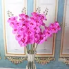 Flores decorativas 1 STEM Touch Real Touch Artificial Moth Orchid Butterfly Flower para casa Festival de casamento em casa Decoração F866