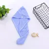 Serviette à séchage rapide Microfibre des cheveux avec bouton Super absorbant enveloppe à l'eau douce absorbant les femmes