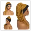 Kafa bandı peruk kadın kirli örgü peruklar Afrika örgülü atkar saç peruk üç iplik örgü kafa kapağı kimyasal fiber 240407