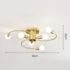 Luci soffitto soggiorno camera da letto lampadario illuminazione casa creativa nordica e27 semplice oro chiaro moderno