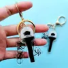 Keychains Cacadouros Kpop Keychain Rose Acrílico Pólo de Lâmpada Pingente Acessórios por atacado Coleção de fãs de presentes Q240403