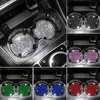 BLING ~ Färgglada Rhinestones Universal Car Crystal Diamond Coaster Water Cup Coffee Slot Non-Slip Mat Silica Pad Cup Holder Mat Auto Interior Decoration Accessories