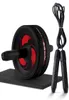 Träningsutrustning Roller Jump Rope Mute Abdominal Wheel AB med matta för magen träning Fitness Accessories Bodybuilding X61B7892128