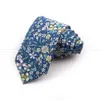 Ties cravatte da uomo chic floreale cravatta floreale casual cielo blu cotone cravatta da matrimonio abita da festa cravatto cravatta fiore cerato accessori regalo 240407