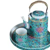 Teaware set Tea Set Home Emamel Color Office Cup Lifting Beam Pot Reception Tray Large