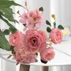 Dekorative Blumen gemütliche Atmosphäre mit künstlichen Pfingstrosen realistische Roserosa Peony Vintage Style Nicht verblüffend für Hochzeit
