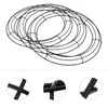 Dekorativa blommor 3 PCS Garland Hoop Decor Loop Iron Flower Frame Round Wreath Arrangement Hem Hanging Clothers Hanger