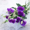 Fleurs décoratives belles fausses eustoma fleur réaliste portable faux belle soie