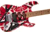 Heavy Relic Eddie Edward Van Halen Stein White Black Stripe Red ST Electric Guitar Floyd Rose Tremolo Locking Nut Little Black 5277102