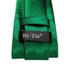 Krawaty szyi hi krawat moda solidny zielony dekolt Uchwyt Mankiety ustawione do akcesoriów na tylne break klasyczny jedwabny luksusowy krawat dla męskich prezent