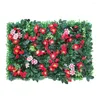 Dekorative Blüten 40x60 cm Künstliche Pflanzen Graswand Panel Boxwood Hedge Faux Eucalyptus Grün -Kulisse für Innen im Freien geeignet