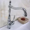 Rubinetti del lavandino da bagno rubinetto lucido cromato a manico singolo miscelatore di acqua fredda per lavarsi il ponte del lavabo montato TNF931