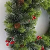 Decorative Flowers Christmas Hanging Garland Lighting Simulation Wreath Festival Theme Multifunctional Party Year Decor Props