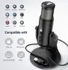 Microphones RGB USB Microphone Professional Condenser Microphones For PC Computer Laptop Phone Recording Singing Gaming Streaming Mikrofon