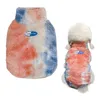 Dog Apparel Autumn And Winter Plush Pet Clothing Double-Sided Flannel Comfortable Soft Tie-Dye Cat Clothes