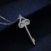 Designer Brand 925 Silver Pendant 1 claw Mosan Diamond Necklace Womens Fashion Tiffays Key New collarbone