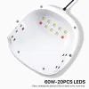 Sukienki Sun Mini 4S 60W Przenośna różowa suszarka do paznokci UV 20 LED USB Kabel domowy czarny lakier do paznokci lakierowy lakier suchy profesjonalny manicure