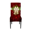 Table Cloth Christmas Tablecloth/ Chair Cover Set Tablecloth Kitchen Decor Santa Claus Elastic Waterproof Home Textile