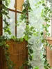 Decorative Flowers Artificial Green Plant Rattan Ivy For Living Room Air-conditioning Pipe Background Wall Forest Decoration Hanging Vine