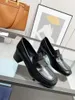 klädskor loafers lägenheter designer sko plattform klackar kvinnor läder snörning loafers chunky loafer choklad borstade läder mulor monolit arbeta loafer sko