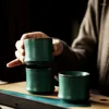 Tazze di piattini in stile giapponese tazza da tè in ceramica creativa ufficio di bambù master tè tazza bevande domestiche retrò tazza di acqua potabile