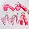 Moda Çizgi Film Karakter Keychain Kauçuk ve Sırt Çantası Takı Anahtar Yüzük Anahtarlık 083708