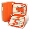 Jerseys 9 in 1 High Quality Manicure Set Professional Practical Kit with Leather Case Stainless Steel Nail Clippers Gift for Man/women