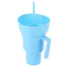 Teaware Set 1000 ml Portable Snack Container Multifunktion Stadium Tumbler Cup Leak-Proof med halmhandtag för bioresor för biograf