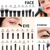 Makeup Ducare Brushes Professional Powder Foundation Eyeshadow Make Up مجموعة مستحضرات شعر الماعز الاصطناعية مع حقيبة 240403