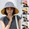 Wide Brim Hats Bucket Hats New folding double-sided empty top hat UV protection large Brim sun hat Q240403