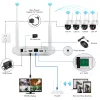 System Kerui H.265 2K 4MP HD Wireless CCTV System Waterproof PTZ WiFi IP Security Camera 8CH NVR Zestaw nadzoru wideo Dwukierunkowy dźwięk