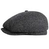 STAILY BRIM HATS HT3747 MENS BERET WEMENS AUTOMNEMENT ET HIVER CHAPE OCTORNAL GARP NOUVEAU TEMPLE ARTIST