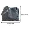 Totes Denim Bucket Bag Large Capacity Drawstring Casual Shoulder Purse With Adjustable Strap Underarm Satchel For Women