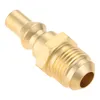Tools 1pc Solid Brass 3/8" Male Flare Thread X 1/4" Quick Connect Plug Fit RV Extension Hose For Grill Heater With Fitting
