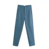 Spodnie damskie MDUG 2024 38 Kolor wysoko trawy z prostymi spodnikami dla kobiet