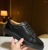 Casual Shoes Designer Men's Low Top Women's Glossy Black And White No Nails Diamonds Spring Autumn
