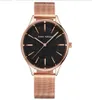 Luxe mini -horloge focus 85 mm dunne wijzerplaat dames Watch Japan Quartz Beweging roestvrijstalen mesh band 0044l dames horloges slijtage res2026500