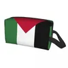 Bolsas de armazenamento Palestinas Solidariedade de fita de bandeira com palestinas Liberdade de higiene pessoal Bolsa de maquiagem cosmética Organizador de beleza dopp