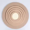 Frame 1 PCS DIY Souvenirs Hand Print Footprint Clay Round Wooden Photo Frame