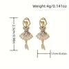 Stud Fashion Jeweley S Sier Post Ballet Dancing Girl Earrings Rhinstone Dance Drop Delivery Jewelry Dhnfr Master produced